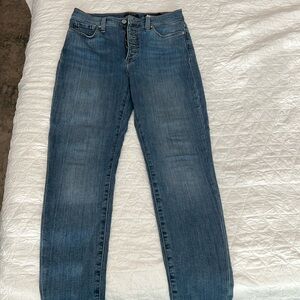 Button fly skinny jeans